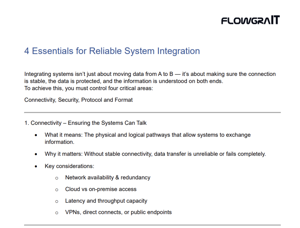 4 Essentials for Reliable System Integration